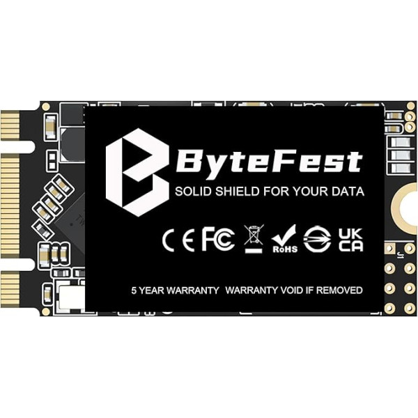 ByteFest SSD 512GB M.2 2242 NGFF SATA III iekšējais SSD cietais disks datoriem un klēpjdatoriem, B + M atslēga (22 x 42 mm)