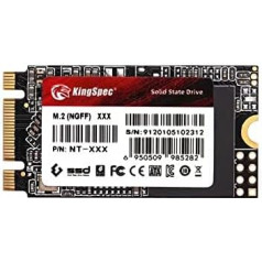 KingSpec M.2 SATA SSD, 512GB 2242 SATA III 6Gbps внутренний M.2 SSD, ультратонкий NGFF накопитель для настольных компьютеров и ноутбуков