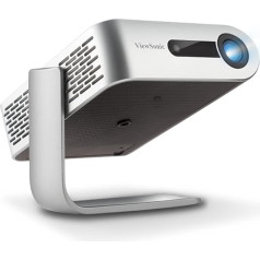 Viewsonic M1 Portabler LED beamer (WVGA, 250 lūmenu, HDMI, USB, USB-C, SD-Kartenleser, 3 Watt Lautsprecher) Silber