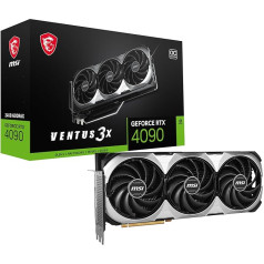 MSI Geforce RTX 4090 24GB VENTUS 3X E OC Graphics Card - RTX 4090 GPU, 24GB GDDR6X (21Gbps/384-bit), PCIe 4.0 - 3 x TORX Fan 4.0 - HDMI 2.1a, DisplayPort 1.4a