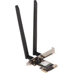 ASHATA PCIe WiFi kortelė, BE200NGW WiFi 7 kortelė, 2.4G 5G 6G Bluetooth 5.4 8774Mbps PCIe X1 belaidžio tinklo adapterio kortelė, palaiko Windows 10 11 PC