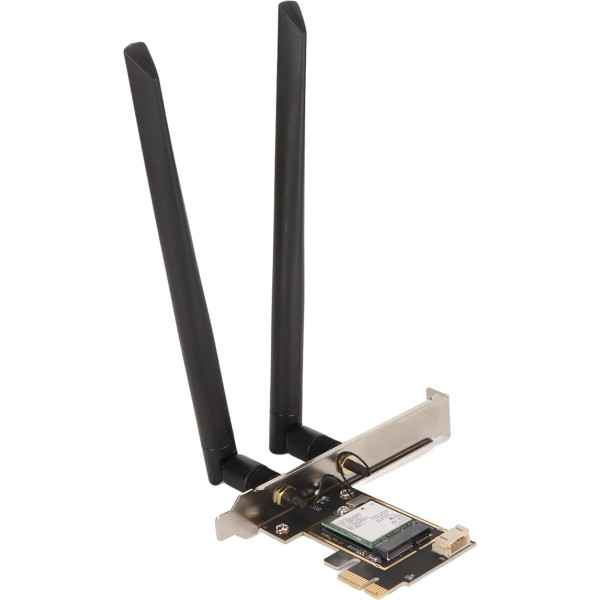 ASHATA PCIe WiFi karte, BE200NGW WiFi 7 karte, 2.4G 5G 6G Bluetooth 5.4 8774Mbps PCIe X1 bezvadu tīkla adaptera karte, atbalsta Windows 10 11 PC