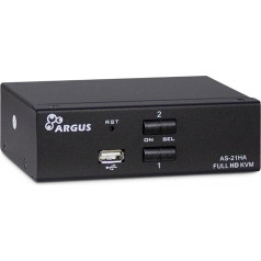 Inter-Tech KVM KVM-AS-21HA HDMI līnija 2X HDMI 4X 3,5 mm 3pin Jack 1 Power Line Out 2X USB 2X 3,5 mm 3pin Jack 1x HDMI