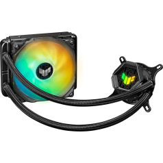 ASUS TUF Gaming LC 120 RGB All-in-One CPU Water Cooling (Addressable 120 mm ARGB Radiator Fan, Aura Sync), Black