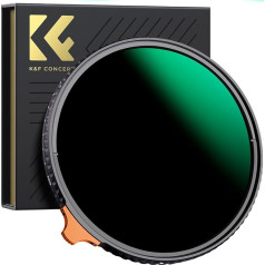 K&F Concept Nano X sērijas mainīgais ND filtrs ND3-ND1000 Neitrāla blīvuma filtrs 55 mm (1,5-10 soļu)