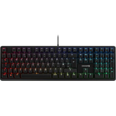 CHERRY G80-3000N RGB mechaninė žaidimų klaviatūra su RGB apšvietimu, UK išdėstymas (QWERTY), laidiniai Original MX SILENT RED jungikliai, juoda