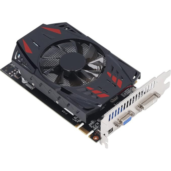 ASHATA GTX 550TI 2GB GDDR5 128 bitu spēļu grafikas karte Vienots dzesēšanas ventilators PCI Express 1.1 X 16 Grafiskā karte ar DVI VGA HDMI saskarni 750MHz 3000MHz 4K HDR Datorā lietojama video grafiskā karte