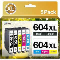 604XL kasetnes Epson Multipack 604 XL printeru kasetnes Epson Expression Home XP-2200 XP-2205 XP-3200 XP-3205 XP-4200 XP-3205 XP-4200 XP-4205 Workforce WF-2910 WF-2930 WF-2935 WF-2950 (iepakojumā ir