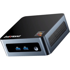 AskHand Mini PC AMD Ryzen7 5800H (8C/16T, līdz 4,4 GHz), 16 GB DDR4-3200M RAM 512 GB PCIe SSD Windows 11 Pro, Office Micro Desktop PC Atbalsta 4K trīskāršu displeju