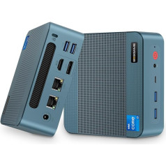 BOSGAME Mini dators i5 12600H (12C/20T, līdz 4,5 GHz) 16 GB DDR4 512 GB NVMe SSD, Dual LAN Windows 11 Pro Mini dators birojam un biznesam, trīskāršs displejs, WiFi 6E, Bluetooth 5.2