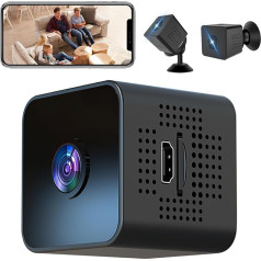 YANGUN Mini kamera, 1080P Full HD novērošanas kamera, WiFi kamera, iekštelpu novērošana, mini kamera, tiešraides mobilā tālruņa lietotne, novērošanas kamera ģimenēm