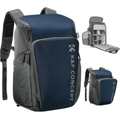 K&F Concept Camera Backpack, foto mugursoma fotogrāfiem, kameras mugursoma ar 16 collu nodalījumu klēpjdatoram, saderīga ar Canon/Nikon/Sony/DJI Mavic dronu (Alpha Backpack 25L)