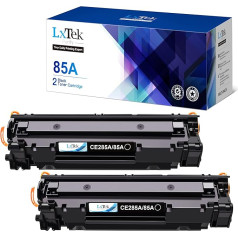 LxTek Purify 85A CE285A toneris suderinamas su HP 85A, skirtas HP Laserjet P1102W, juodas toneris, skirtas HP Laserjet Pro P1102W P1102 M1212 M121212NF M1217NFW M1132MFP P1109W M1210 M1130 M1132 (juodas, juodas, 2 pakuotės)