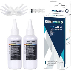 LCL 200ml DTF tinte saderīga ar Epson ET-8550 ET-8500 ET-2800 ET-2803 ET-2850 XP-15000 R1390 R2400 1400 1430 L1800 L800 Termopārneses tinte 10. 0ml 2 gab.