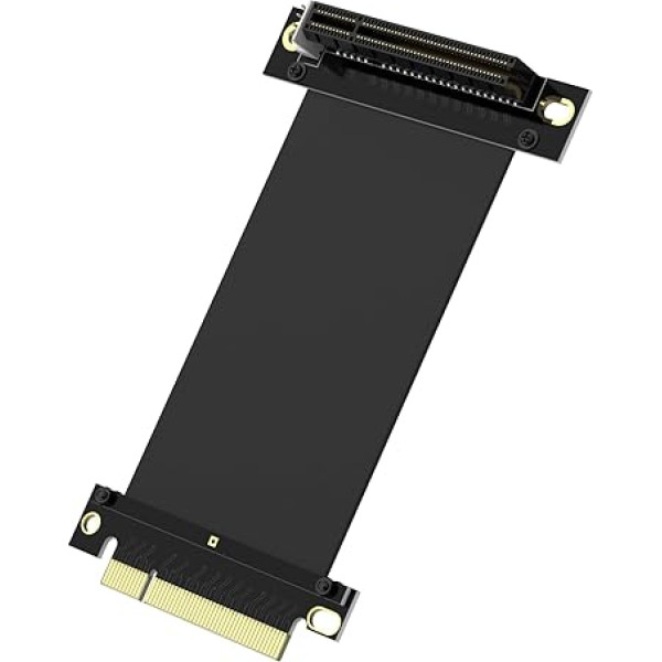 PCI Express 3.0 8X uz 8X pagarinātāja paplašināšanas kabelis, PCIE pagarināšanas kabelis, 270 grādu kabelis, melns, 180 mm, 180 mm