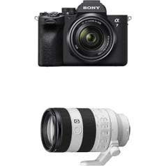 Sony α 7 IV | Bezspoguļa pilna kadra kamera, ieskaitot 28-70 mm objektīvu (33 MP, reāllaika autofokuss, 10 BPS, 4K60p, slīps skārienjūtīgais ekrāns, Z akumulators), melns + Sony FE 70-200 mm F4 G OSS II