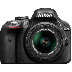 Nikon D3300 digitālā spoguļkamera (24,2 MP, 3 collu LCD) - melna (sertificēta atjaunota)