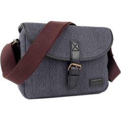 Neuleben Small Camera Bag for SLR System Camera SLR DSLR Bag Photo Bag Vintage Messenger Shoulder Bag Women Men, darkblue