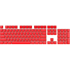 Corsair PBT DOUBLE-SHOT PRO Keycap Mod Kit (Double-Shot PBT Keycaps, Standard Bottom Row Compatibility, Textured Surface, 1.5 mm Thick Walls with Backlit Font, O-Ring Dampeners Included) Origin Red