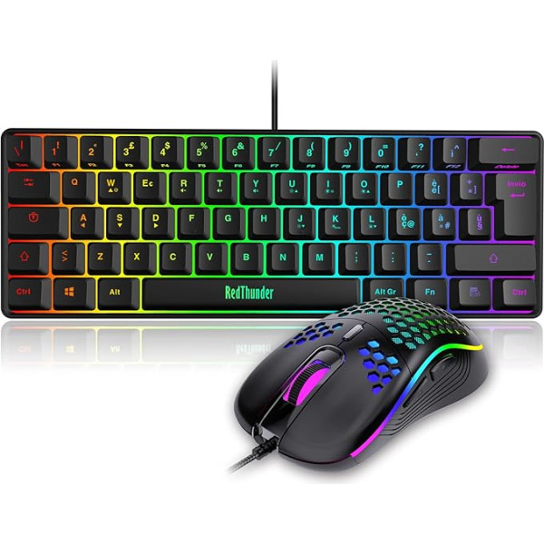 RedThunder 60% RGB spēļu peles un tastatūras kombinācija