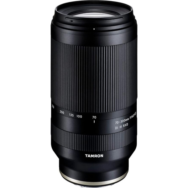 Tamron 70-300mm F/4.5-6.3 Di III RXD priekš Sony bezspoguļa kamerām ar pilna kadra/APS-C E-Mount (Tamron 6 gadu garantija ASV), melns