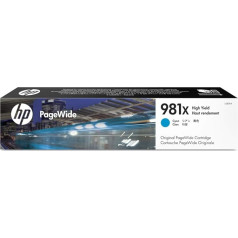 HP 981X (L0R09A) zilas krāsas oriģinālā PageWide augstas ražības tintes kasetne HP PageWide Enterprise, XL