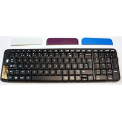 Logitech K230 bezvadu tastatūra, 2,4 GHz savienojums, izmantojot nano USB uztvērēju, 10 m diapazons, 2 gadu akumulatora darbības laiks, kompakta un viegla, franču AZERTY izkārtojums - melna / pelēka