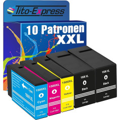 Tito-Express PlatinumSerie 10x XXL kasetne, kas ir saderīga ar Canon PGI-1500 XL | Piemērota Canon Maxify MB-2000 MB-2050 MB-2100 MB-2150 MB-2155 MB-2300 MB-2350 MB-2700 MB-2750 MB-2750 MB-2750 MB-2750 MB-2750 MB-2750 MB-2750