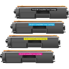 CYMBAINK TN-423 tonerio kasetės suderinamos su Brother TN423 TN-421 TN421 tonerio kasetėmis, skirtomis HL-L8260CDW MFC-L8690CDW DCP-L8410CDW HL-L8360CDW MFC-L8900CDW DCP-L8410CDN (juoda, žydra, purpurinė, geltona, 4 vnt.)