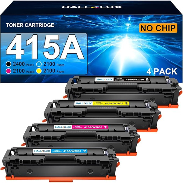 HALLOLUX 415A toneris W2030A saderīgs ar HP 415A 415X W2030X priekš HP Color Laserjet Pro MFP M479fdw M454dw M479fdw M479fnw M479dw M479fdn M454dn M479 M454 W2031A W2031A 2A 2A 2A W2033A W2031X W2032X W2033X