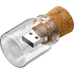 64 GB USB 3.0 atmiņas karte 64 GB USB zibatmiņas diskdziņš Stikla koka zibatmiņas diskdziņš Dāvanu radošais korķis datoram Piezīmjdatoram PC Laptop MacBook Kepmem