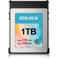 Карта памяти Ediloca EF5 1TB CFexpress Type B (1700 МБ/с чтение, 1500 МБ/с запись), 8K RAW CF совместима с DSLR/XQD камерами, карта памяти для профессиональных фотограф