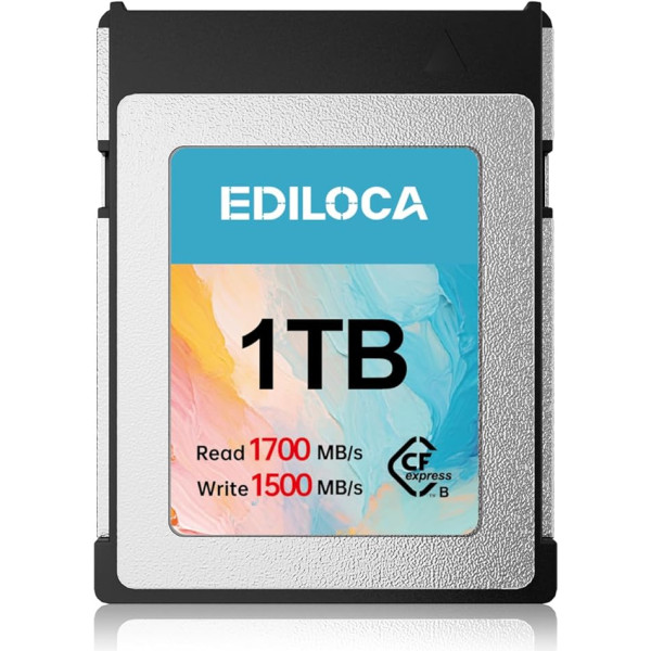 Ediloca EF5 1TB CFexpress B tipa atmiņas karte (1700MB/s nolasīšanai, 1500MB/s ierakstīšanai), 8K RAW CF karte, saderīga ar DSLR/XQD kameru, atmiņas karte profesionāliem fotogrāfiem un videogrāfiem