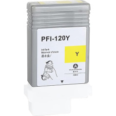 PFI-120 pigmentinė rašalo kasetė PFI120 geltonos spalvos rašalo kasetė 130 ml Suderinama su Canon PFI-120 PFI-120Y PFI120Y, skirta imagePROGRAF IPF TM-200 TM-205 TM-300 TM-305