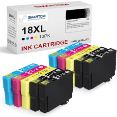 SMARTOMI 18XL printera kasetnes, kas saderīgas ar Epson 18XL Multipack for Epson XP 322 printera kasetnes Epson XP-305 XP-215 XP-225 XP-412 XP-422 XP-325 XP-312 XP-315 XP-205 XP-415 XP-425 (iepakojums