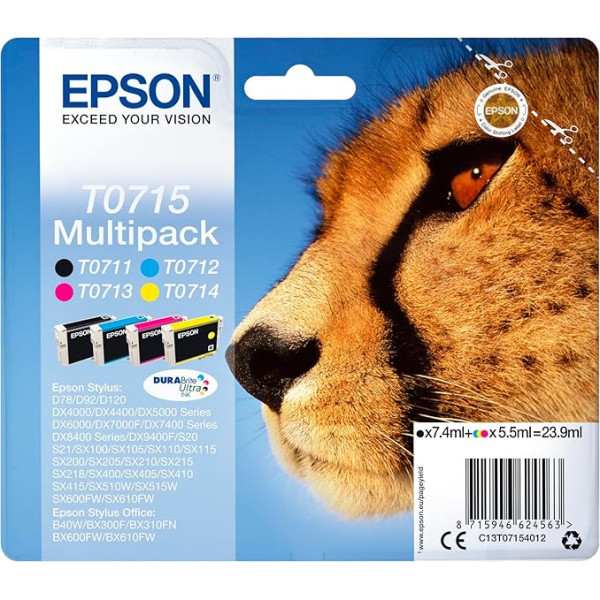 Epson Cartucho MultiPack T0715, melns