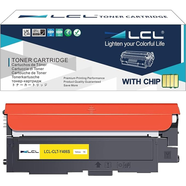 LCL saderīgs tonera kārtridžs CLT-P406C CLT-Y406S CLT-406S CLP360 (1 dzeltens) saderīgs ar Samsung CLX 3305 3300 CLP-365 CLP-360 SL-C460W SL-C460 SL-C410 SL-C410W