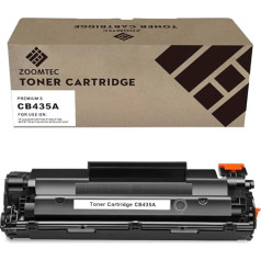 ZOOMTEC aizstājējs HP CB435A 35A tonera kasetnēm HP Laserjet P1005 P1006 P1007 P1008 P1009 printeriem (1 x melns)