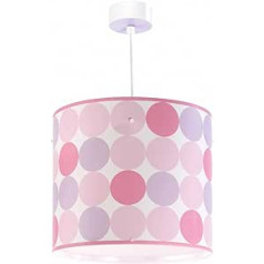 Dalber lempa vaikų kambariui, vaikiška lempa pakabinamas šviestuvas pakabinamas šviestuvas, lubinis šviestuvas vaikams, lubinis šviestuvas vaikų kambariui Spalvos Pink Dots 62002S, E27