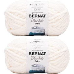 Bernat Blanket Extra Vintage White verpalai - 2 pakuotės po 300 g - Poliesteris - 7 Jumbo - Mezgimas / nėrimas