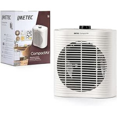 Imetec Compact Air mazs, plaisājošs termiskais ventilators, 2000 W, ar iebūvētu rokturi, regulējamu temperatūru, pretvīrusu funkciju un aizsardzību pret pārkaršanu