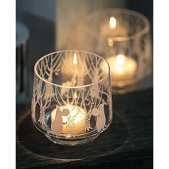 Handmade Scandinavian Glass Tea Light Holder for Home Decoration and Table Decoration (8cm)