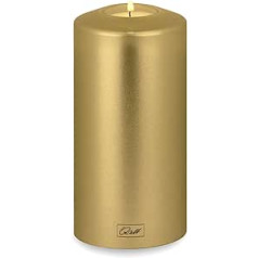 Qult Farluce Classic Metallic Cream Gold • Diameter 8 cm Height 15 cm • Tea Light Holder in Candle Shape • Plastic Candle in Candle Look • With Tea Light Insert • Includes 1 TLN50 Nightlight Tea Light