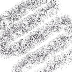 Folytiy 10M Metallic Tinsel Garland Hanging Tinsel Garland for Christmas New Year Wedding Birthday Party Decoration Supplies (Silver)