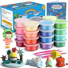 iFergoo 24 Colors Modeling Clay, Magic Clay DIY Creative Modeling Dough Modeling Clay įrankiai