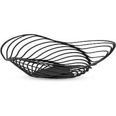 Alessi Trinity ACO03 B - Design Fruit Bowl Made of Steel with Epoxy Resin, Large, Black