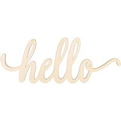 IMIKEYA Hello Wood Sign Wooden Vintage Chic Dekoratīvā plāksne Welcome Sign for Business Cafe Home Hotel