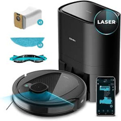 Cecotec Conga 7490 Eternal Home X-Treme Laser Technology 4-in-1 Telpu plānojuma bāze SmartClean 3000Pa beršana 110 minūšu maisiņš 2L 8 režīmi