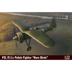 Пластиковая модель польского истребителя pzl p.11c в редких птицах 1/72