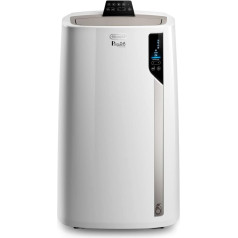 De'Longhi Pinguino PAC EL112 CST WiFi mobilais gaisa kondicionieris ar MyEcoRealFeel tehnoloģiju telpām līdz 110 m³, 11 000 BTU/h, 2,9 kW, 63 dB, gaisa mitrināšanas funkcija, A+, lietotne un balss vadība,